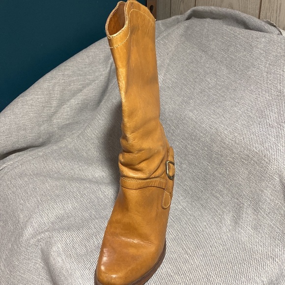 MADE IN BRAZIL-vintage leather high-heeled boots - Picture 11 of 16